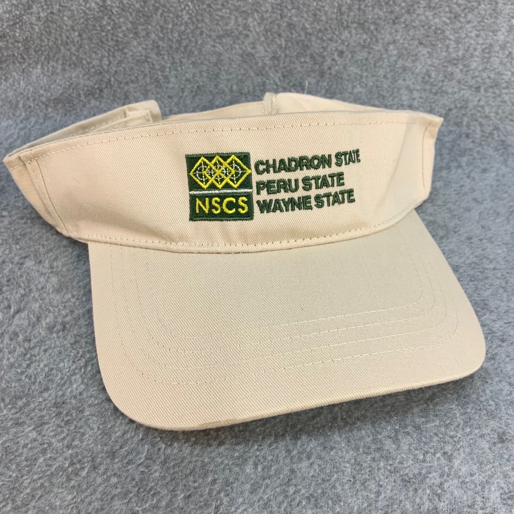 NSCS Nebraska State Colleges Tan Cap America Visor Chadron Peru Wayne State OSFM